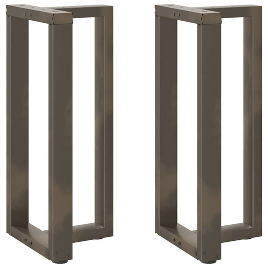 Bar Table Legs T-Shaped 2 pcs Black 50x35x(90-91) cm Steel