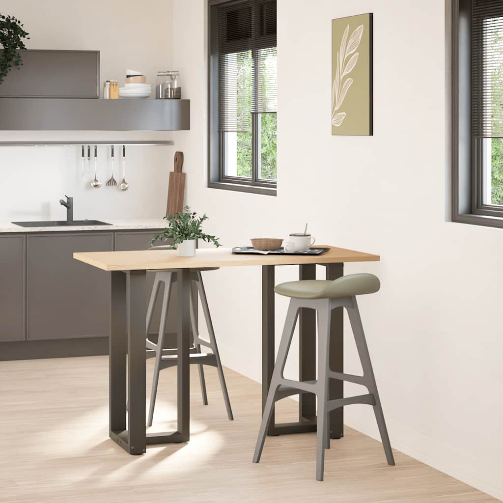 Bar Table Legs T-Shaped 2 pcs Black 50x35x(90-91) cm Steel