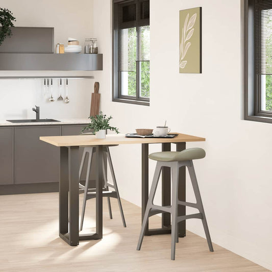 Bar Table Legs T-Shaped 2 pcs Black 50x35x(90-91) cm Steel