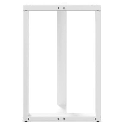 Bar Table Legs T-Shaped 2 pcs White 60x35x(90-91) cm Steel