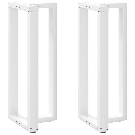 Bar Table Legs T-Shaped 2 pcs White 40x35x(100-101) cm Steel