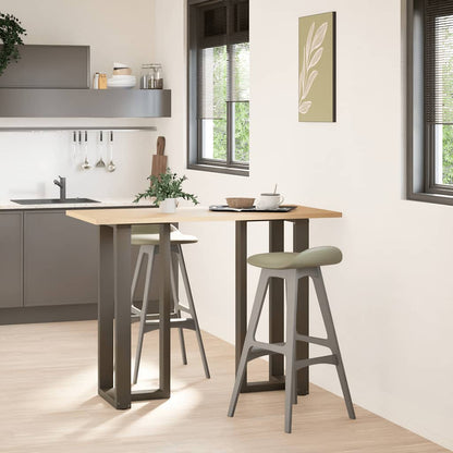 Bar Table Legs T-Shaped 2 pcs Natural Steel 40x35x(100-101) cm Steel