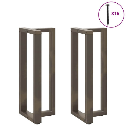 Bar Table Legs T-Shaped 2 pcs Natural Steel 40x35x(100-101) cm Steel