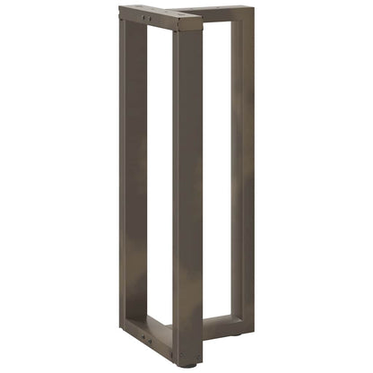 Bar Table Legs T-Shaped 2 pcs Natural Steel 40x35x(100-101) cm Steel