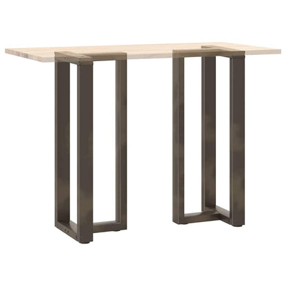 Bar Table Legs T-Shaped 2 pcs Natural Steel 40x35x(100-101) cm Steel