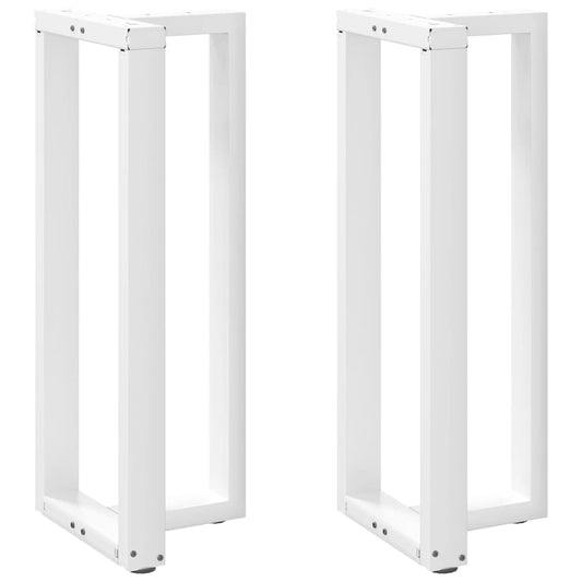 Bar Table Legs T-Shaped 2 pcs White 50x35x(100-101) cm Steel