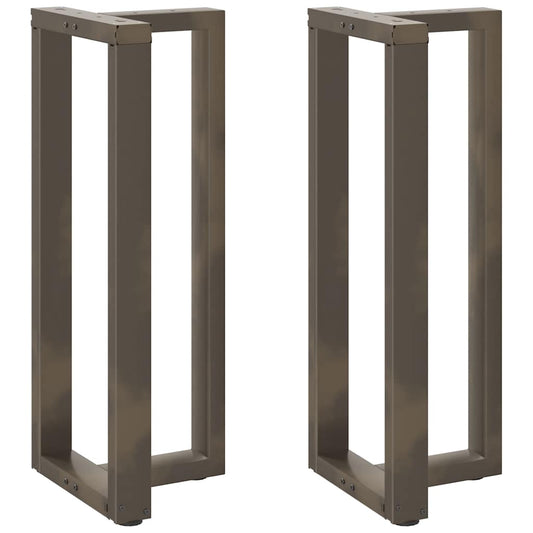 Bar Table Legs T-Shaped 2 pcs Black 50x35x(100-101) cm Steel