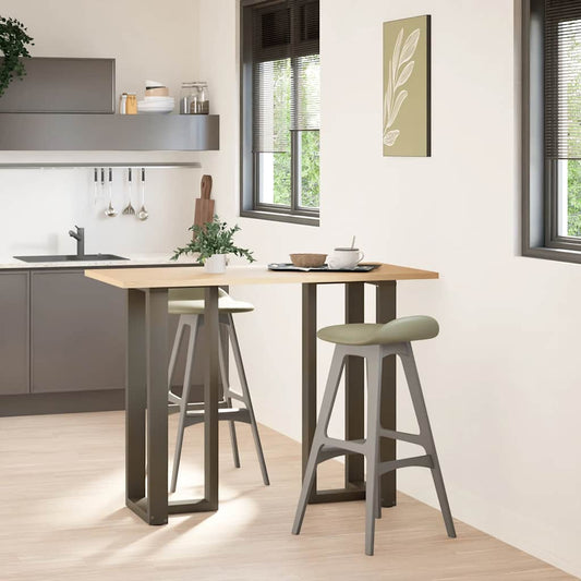 Bar Table Legs T-Shaped 2 pcs Black 50x35x(100-101) cm Steel