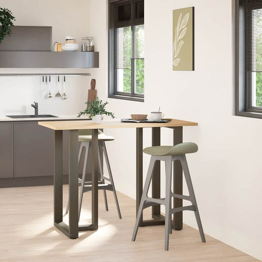 Bar Table Legs T-Shaped 2 pcs Black 60x35x(100-101) cm Steel
