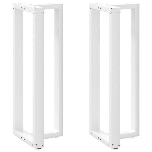 Bar Table Legs T-Shaped 2 pcs White 50x35x(110-111) cm Steel