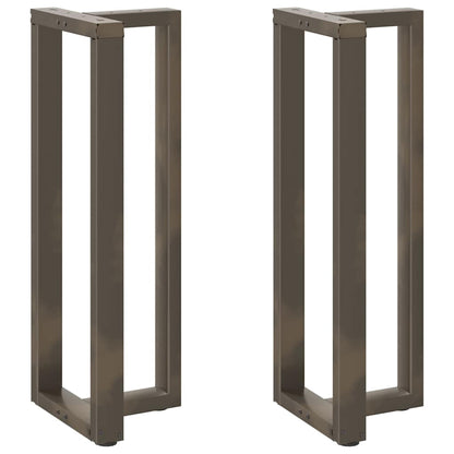 Bar Table Legs T-Shaped 2 pcs Black 50x35x(110-111) cm Steel