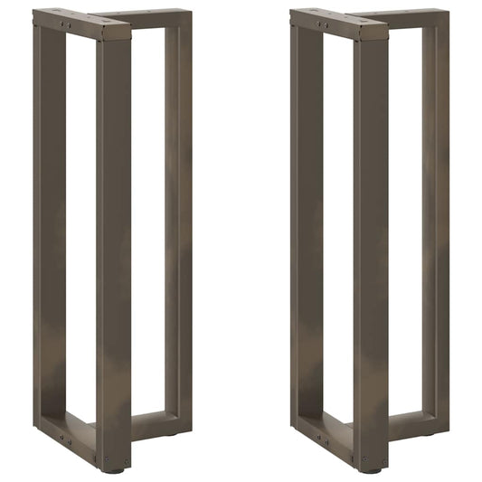 Bar Table Legs T-Shaped 2 pcs Black 50x35x(110-111) cm Steel
