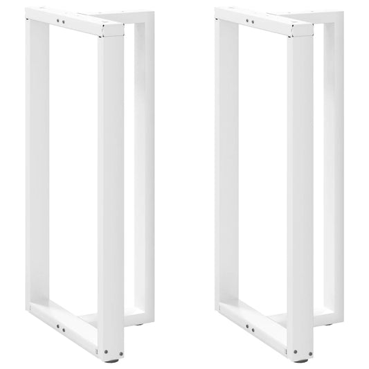 Bar Table Legs T-Shaped 2 pcs White 60x35x(110-111) cm Steel
