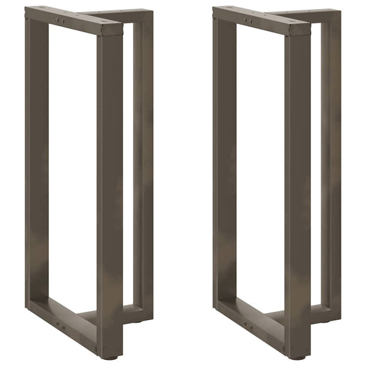 Bar Table Legs T-Shaped 2 pcs Black 60x35x(110-111) cm Steel