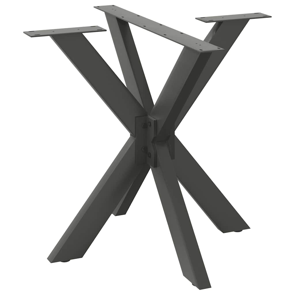 Dining Table Leg Spider Shape Anthracite 85x85x(72-73) cm Steel