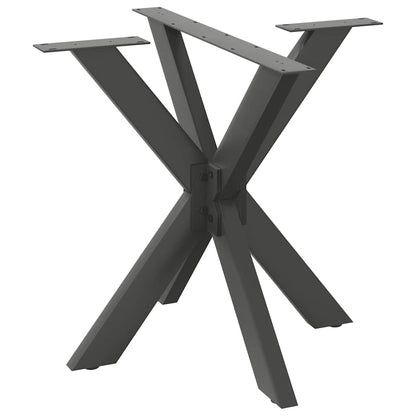 Dining Table Leg Spider Shape Anthracite 85x85x(72-73) cm Steel