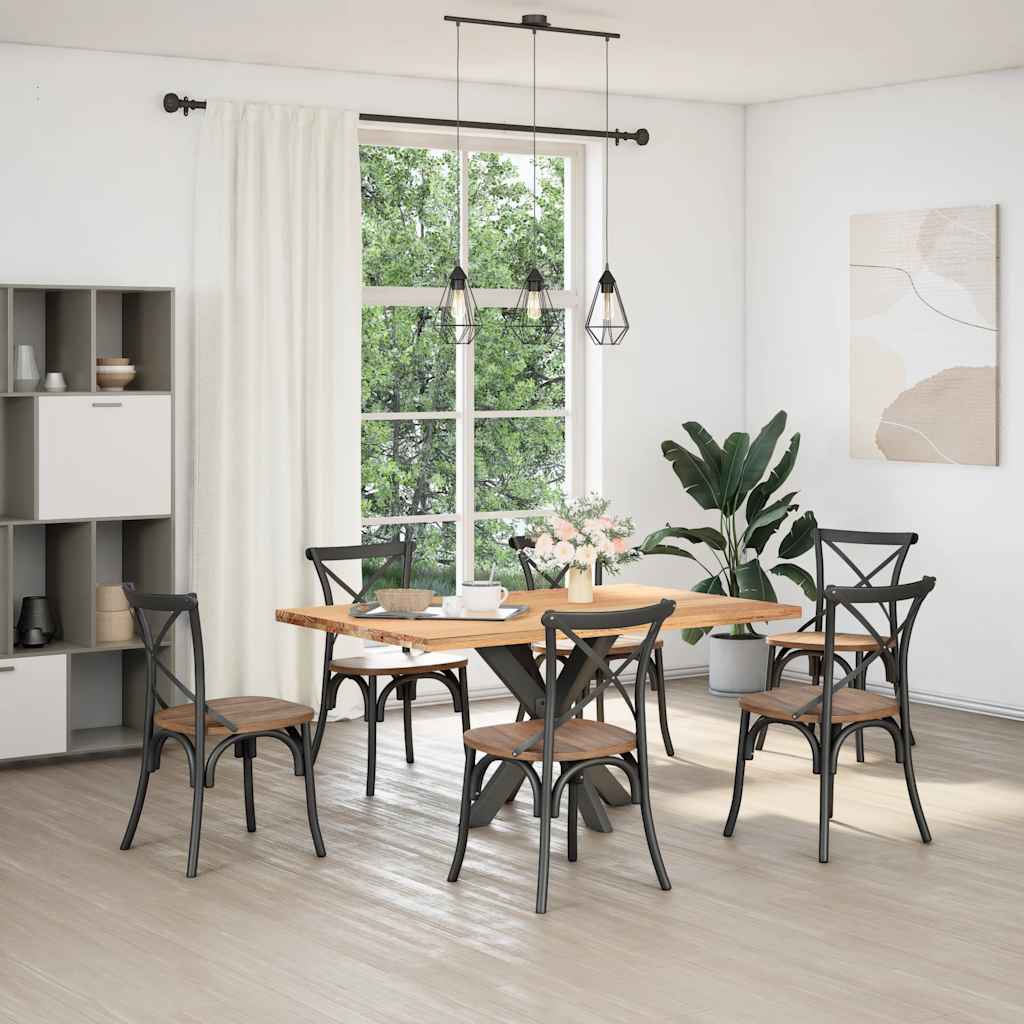 Dining Table Leg Spider Shape Anthracite 85x85x(72-73) cm Steel