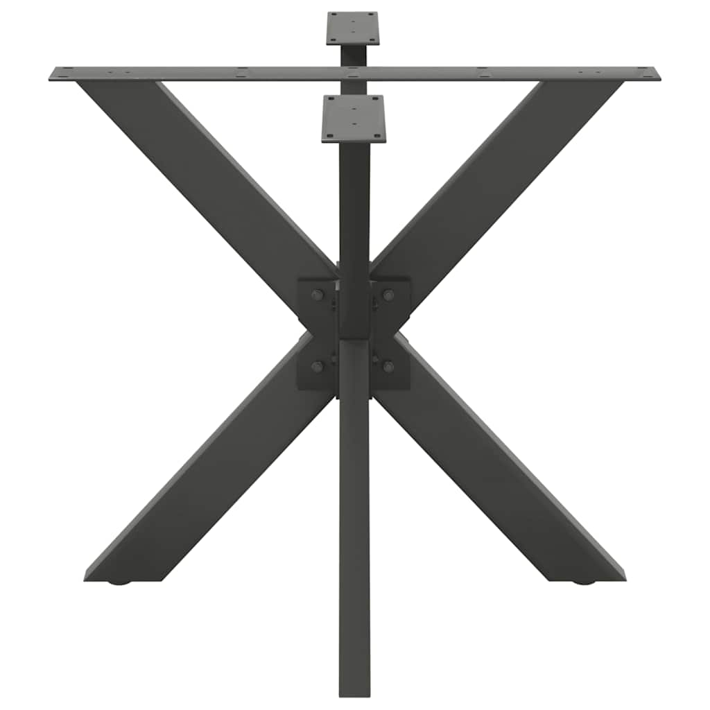 Dining Table Leg Spider Shape Anthracite 85x85x(72-73) cm Steel
