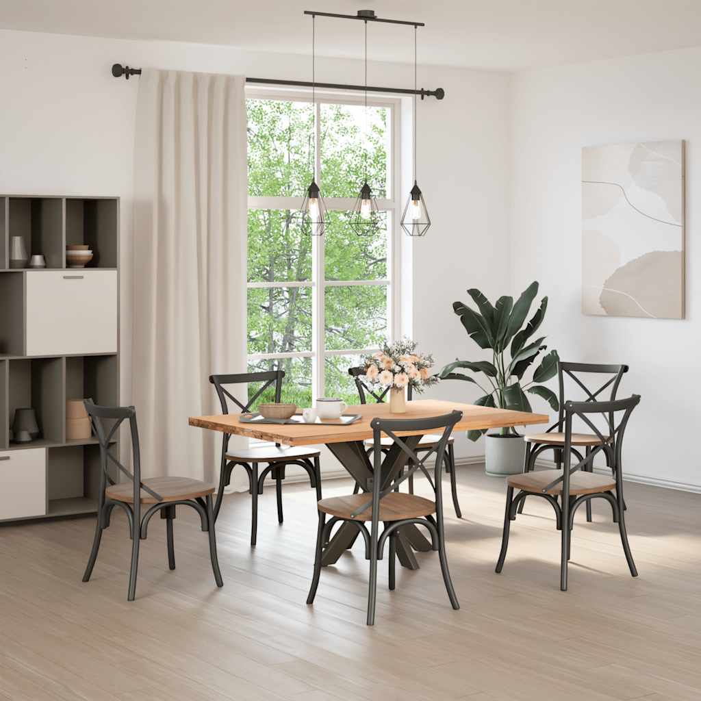 Dining Table Leg Spider Shape Black 85x85x(72-73) cm Steel