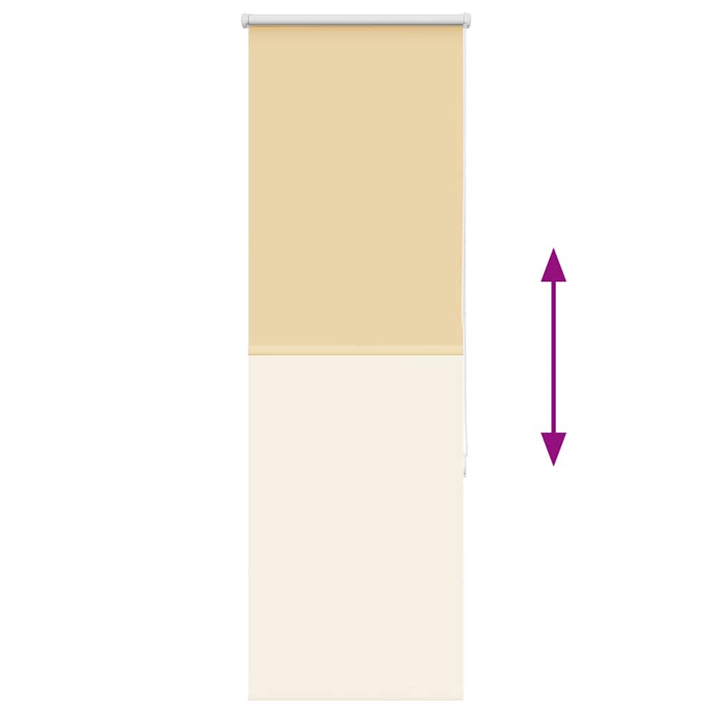 Roller Blind Blackout Beige 45x130 cm Fabric Width 40.7 cm Polyester