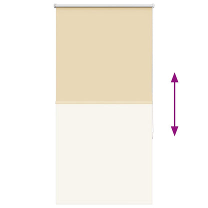 Roller Blind Blackout Beige 85x130 cm Fabric Width 80.7 cm Polyester