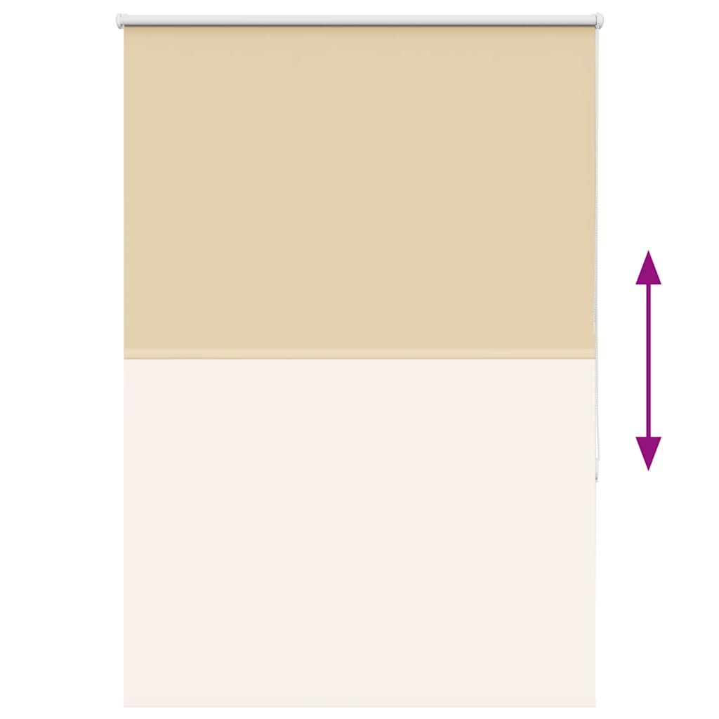 Roller Blind Blackout Beige 100x130 cm Fabric Width 95.7 cm Polyester