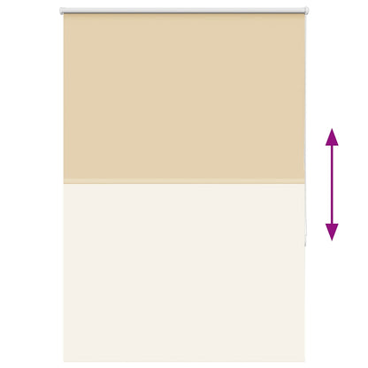 Roller Blind Blackout Beige 105x130 cm Fabric Width 100.7 cm Polyester
