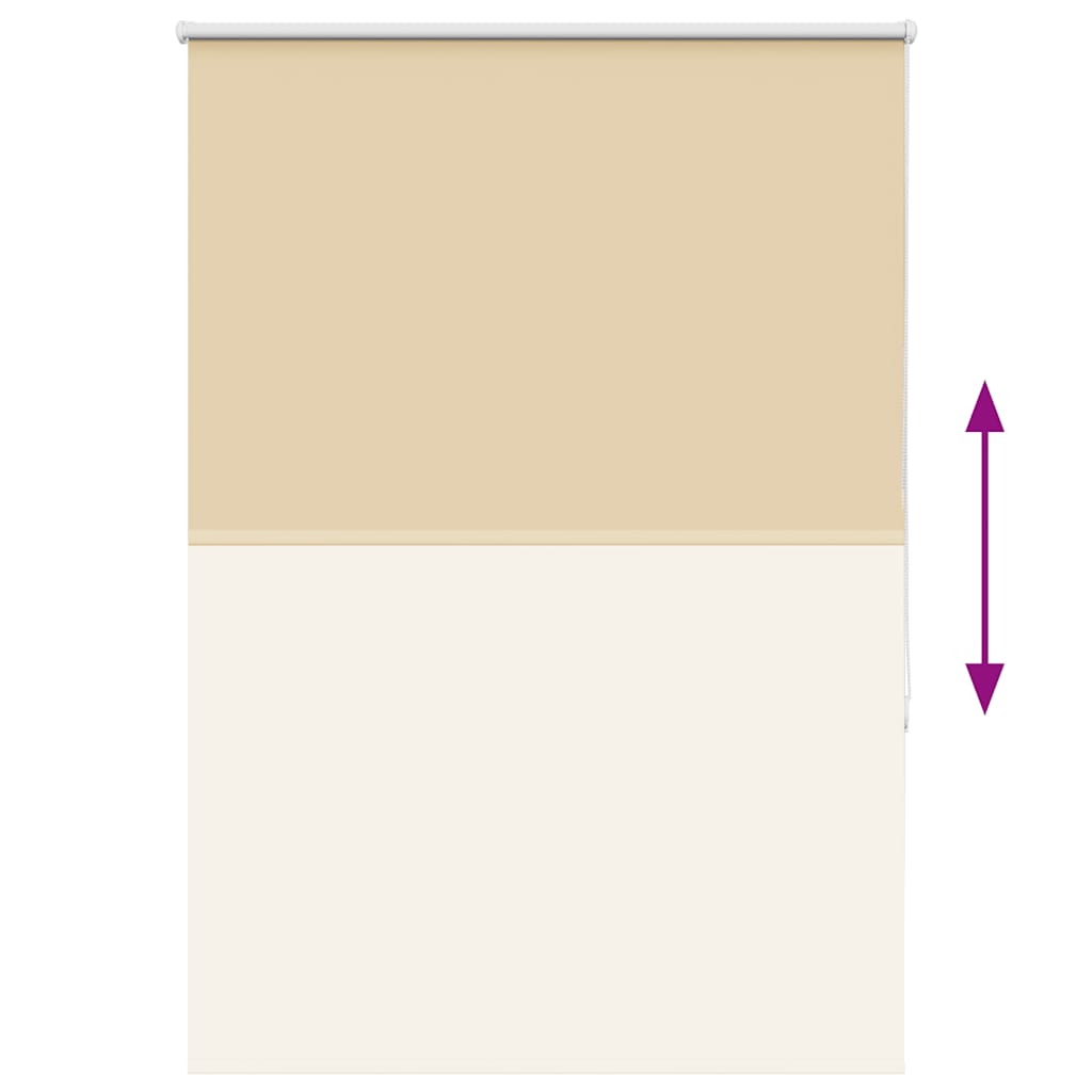 Roller Blind Blackout Beige 110x130 cm Fabric Width 105.7 cm Polyester