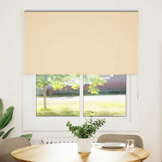 Roller Blind Blackout Beige 125x130 cm Fabric Width 121.6 cm