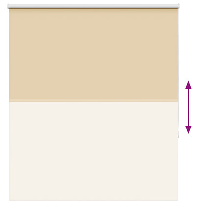 Roller Blind Blackout Beige 130x150 cm Fabric Width 126.6 cm Polyester
