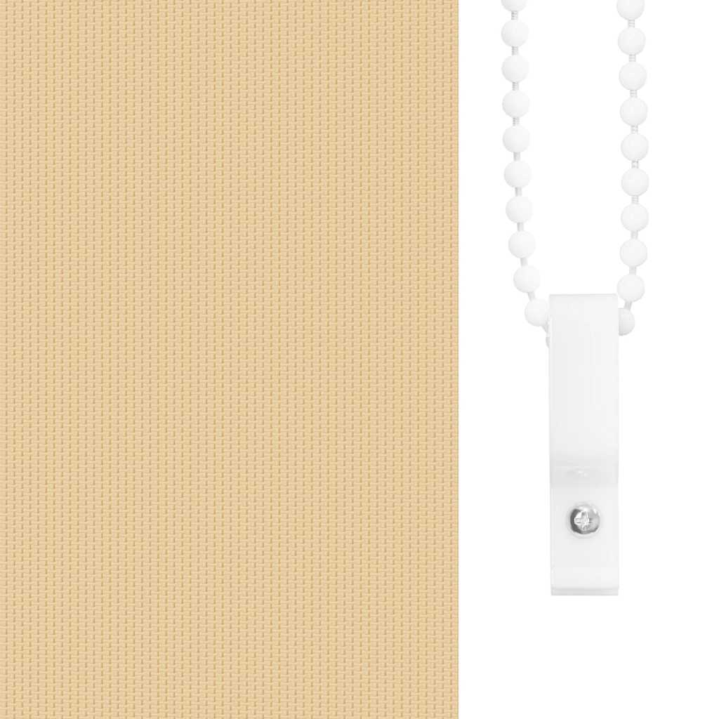 Roller Blind Blackout Beige 140x175 cm Fabric Width 136.6 cm Polyester