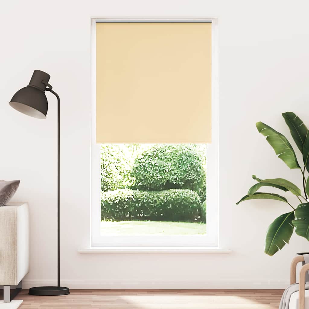 Roller Blind Blackout Beige 105x210 cm Fabric Width 100.7 cm Polyester