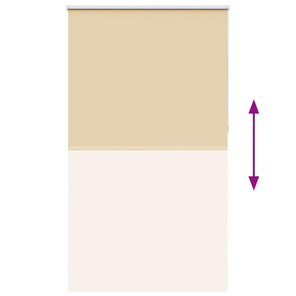 Roller Blind Blackout Beige 130x210 cm Fabric Width 126.6 cm Polyester