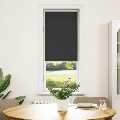 Roller Blind Blackout Black 40x130 cm Fabric Width 35.7 cm Polyester