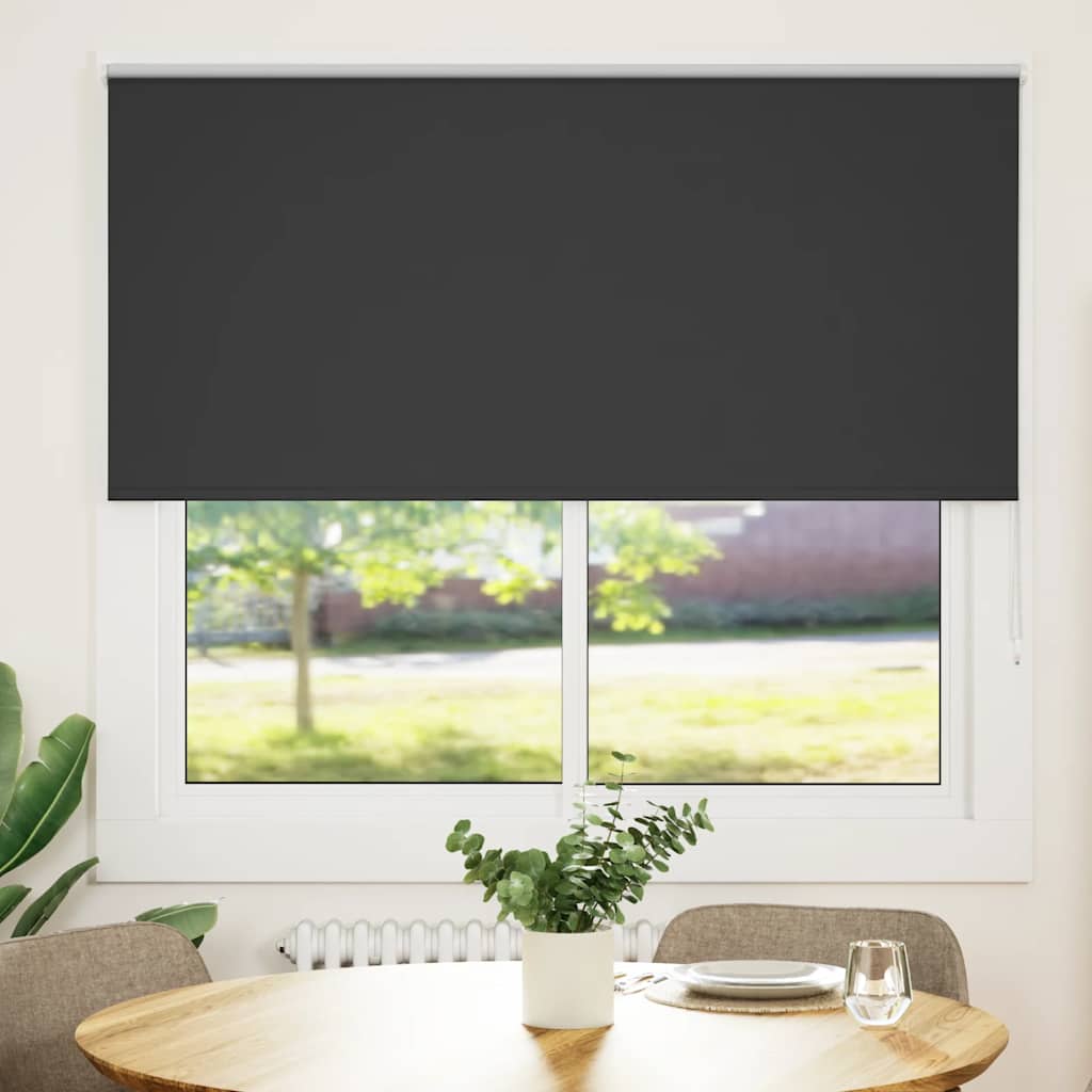 Roller Blind Blackout Black 165x130 cm Fabric Width 161.6 cm