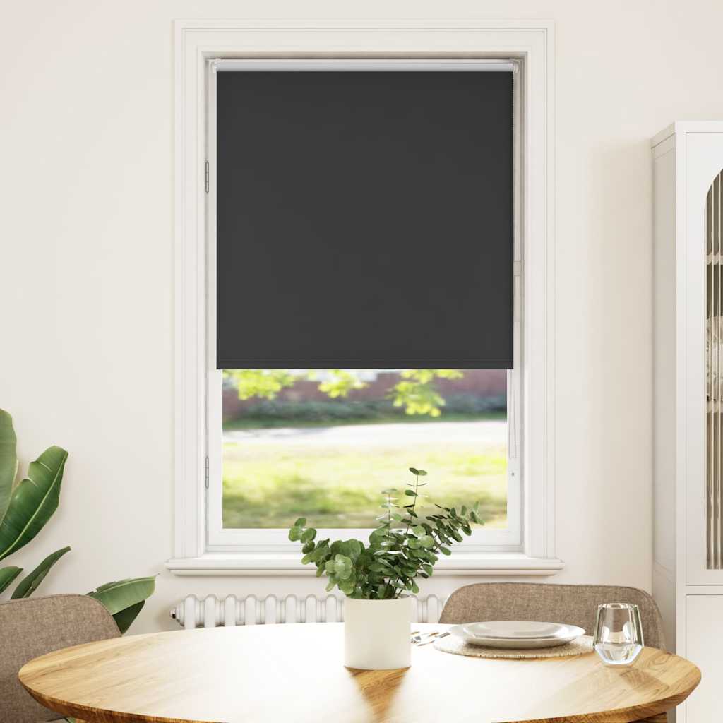 Roller Blind Blackout Black 85x150 cm Fabric Width 80.7 cm Polyester