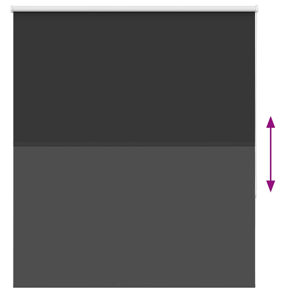 Roller Blind Blackout Black 140x150 cm Fabric Width 136.6 cm Polyester