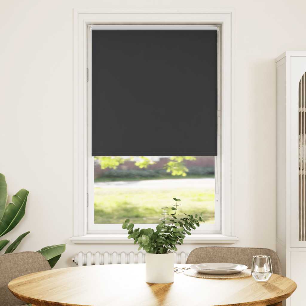 Roller Blind Blackout Black 70x175 cm Fabric Width 65.7 cm Polyester