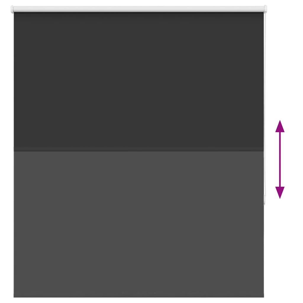 Roller Blind Blackout Black 120x175 cm Fabric Width 116.6 cm Polyester