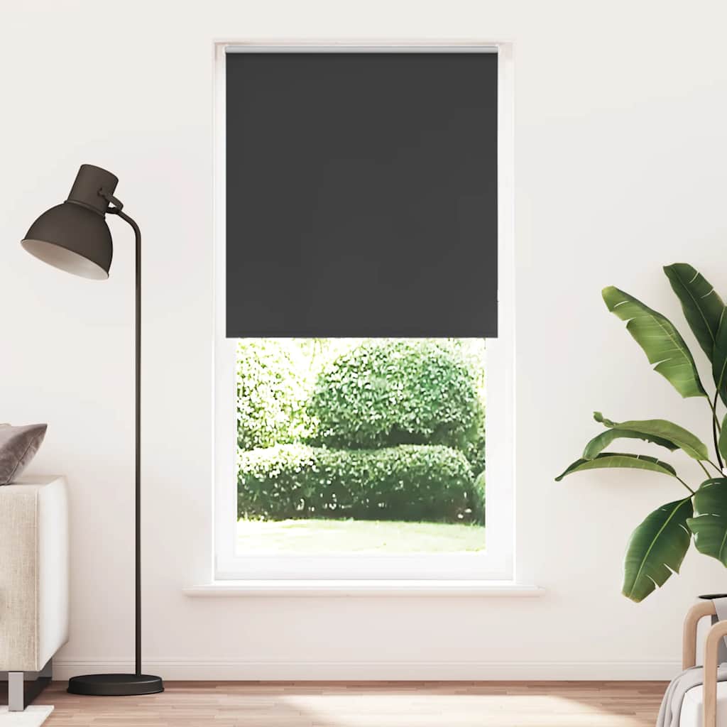 Roller Blind Blackout Black 95x210 cm Fabric Width 90.7 cm Polyester