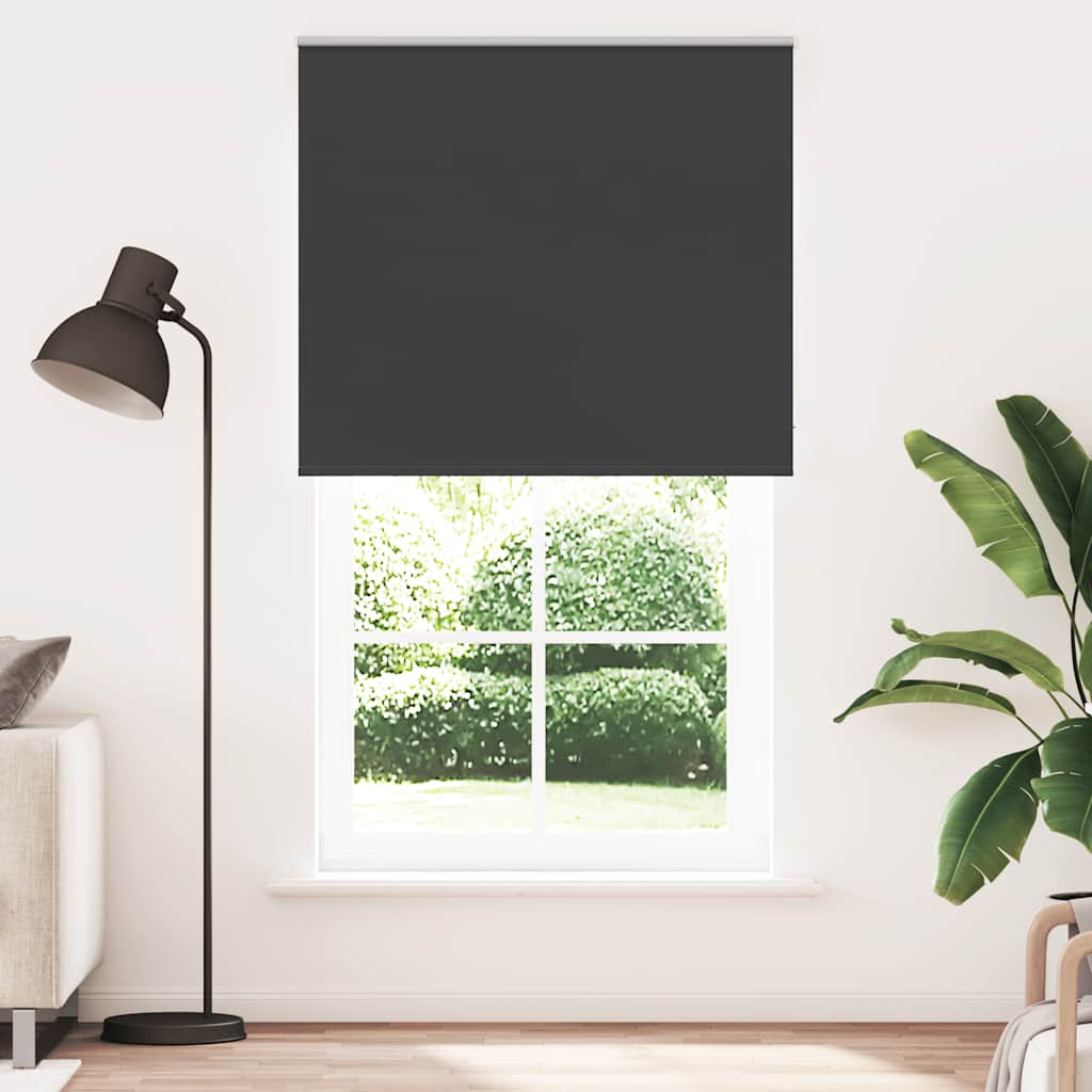 Roller Blind Blackout Black 135x210 cm Fabric Width 131.6 cm Polyester