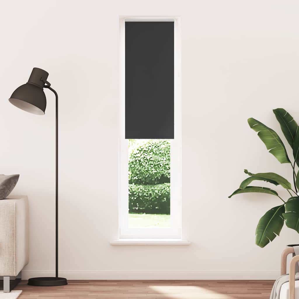 Roller Blind Blackout Black 60x230 cm Fabric Width 55.7 cm Polyester
