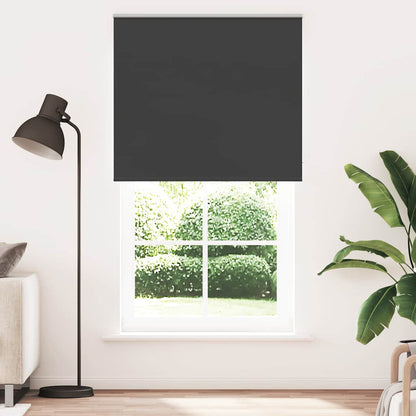 Roller Blind Blackout Black 125x230 cm Fabric Width 121.6 cm Polyester