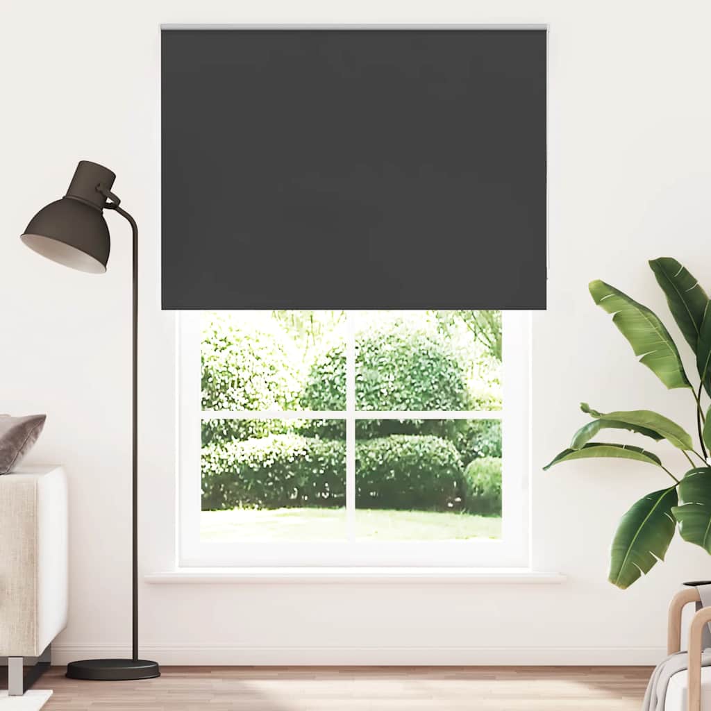 Roller Blind Blackout Black 150x230 cm Fabric Width 146,6 cm Polyester