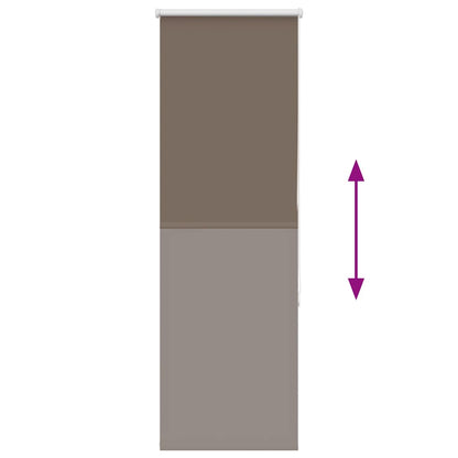 Roller Blind Blackout Coffee 55x130 cm Fabric Width 50.7 cm Polyester