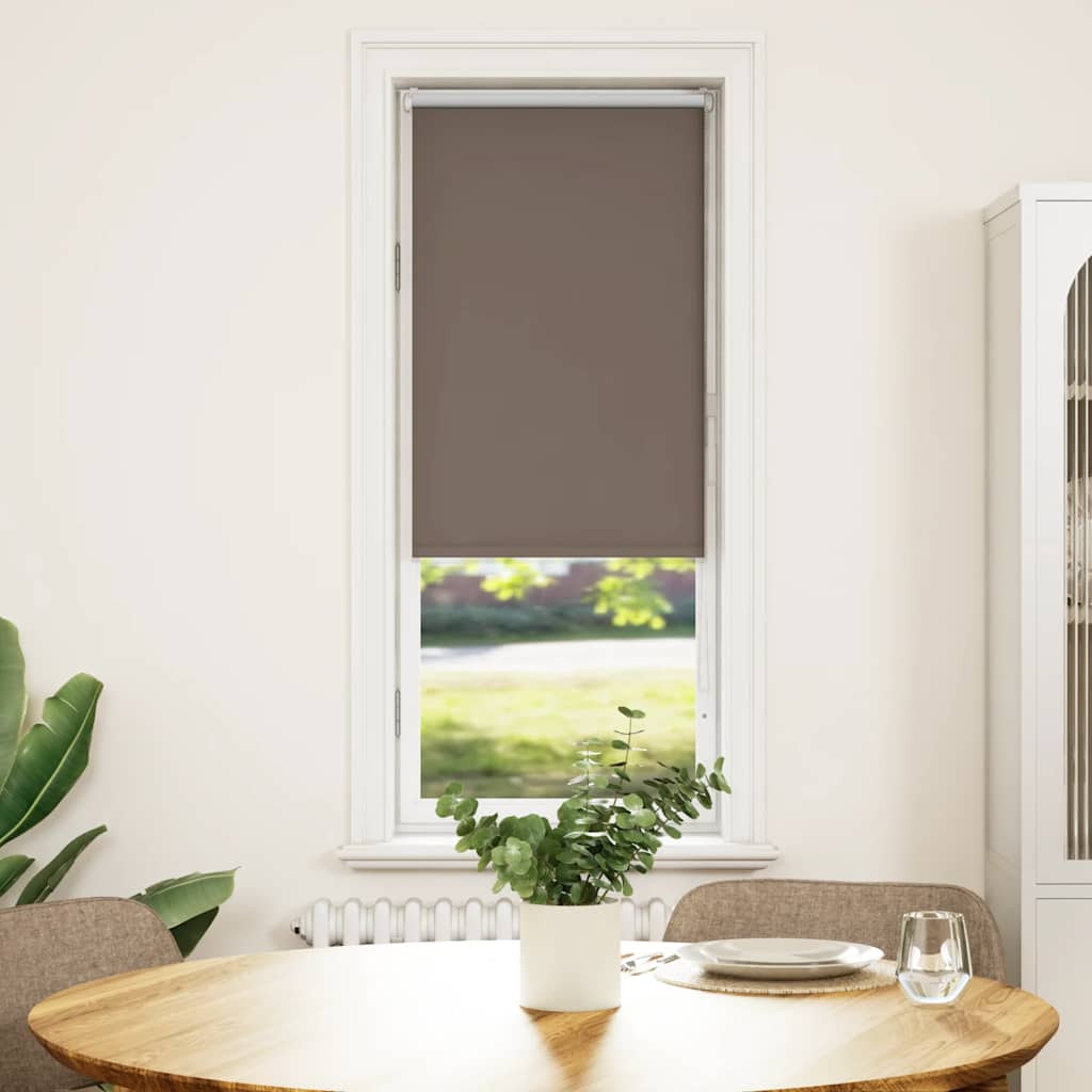 Roller Blind Blackout Coffee 55x130 cm Fabric Width 50.7 cm Polyester