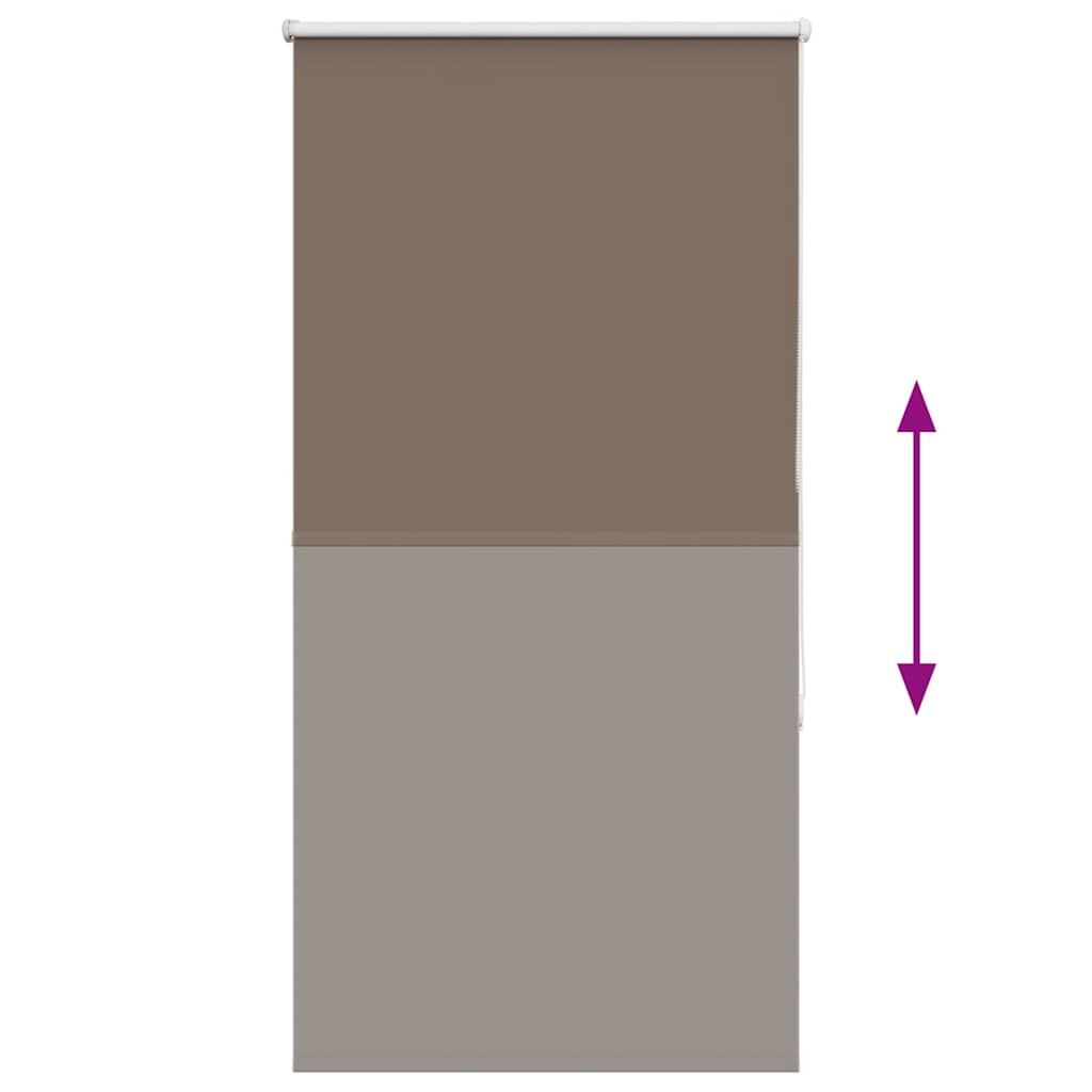 Roller Blind Blackout Coffee 85x130 cm Fabric Width 80.7 cm Polyester
