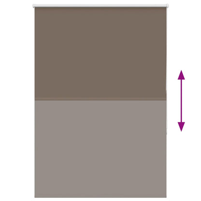 Roller Blind Blackout Coffee 100x130 cm Fabric Width 95.7 cm Polyester