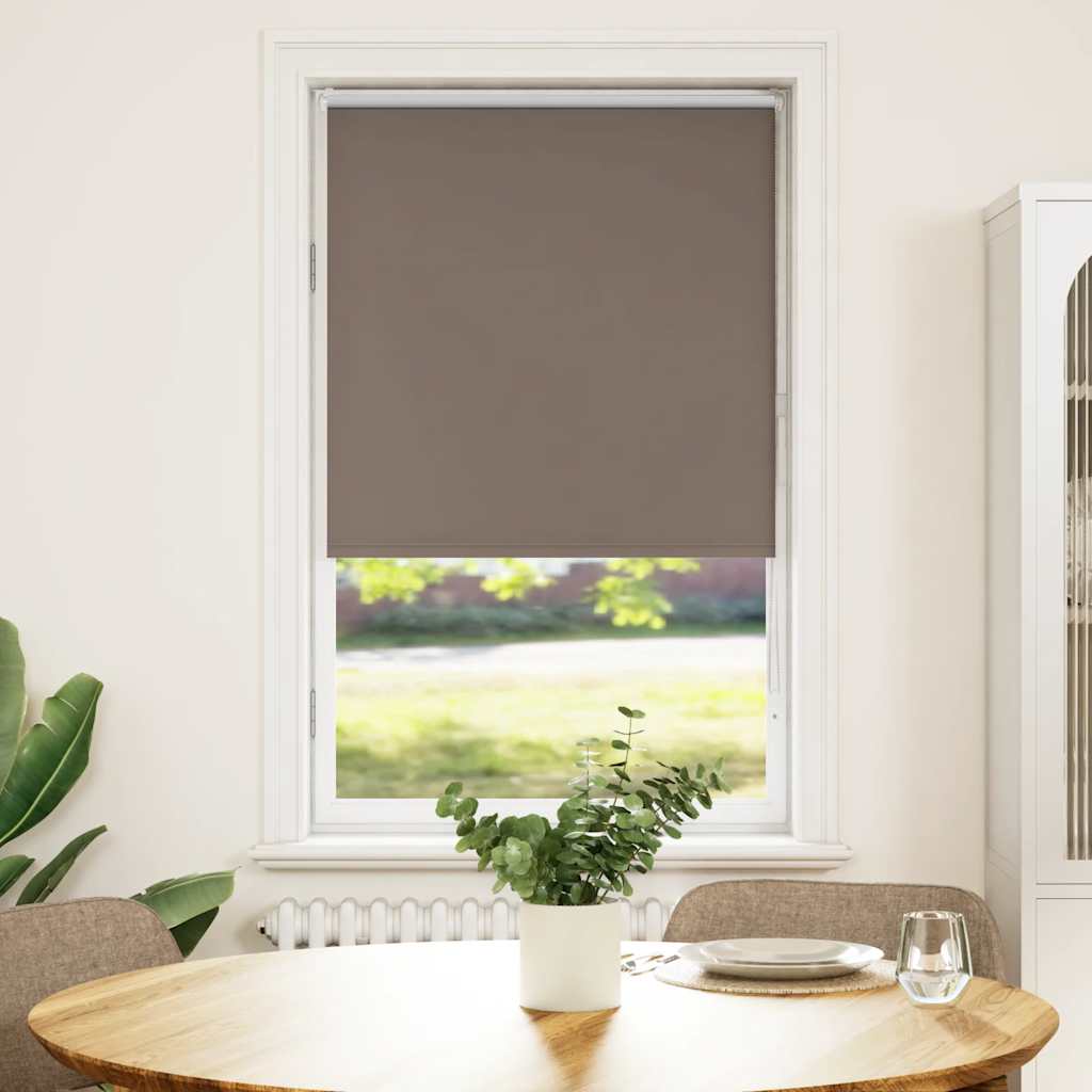 Roller Blind Blackout Coffee 75x150 cm Fabric Width 70.7 cm Polyester