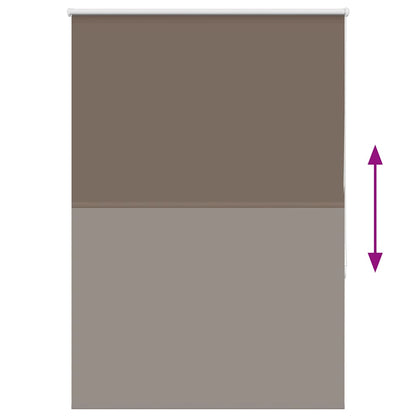 Roller Blind Blackout Coffee 100x150 cm Fabric Width 95.7 cm Polyester